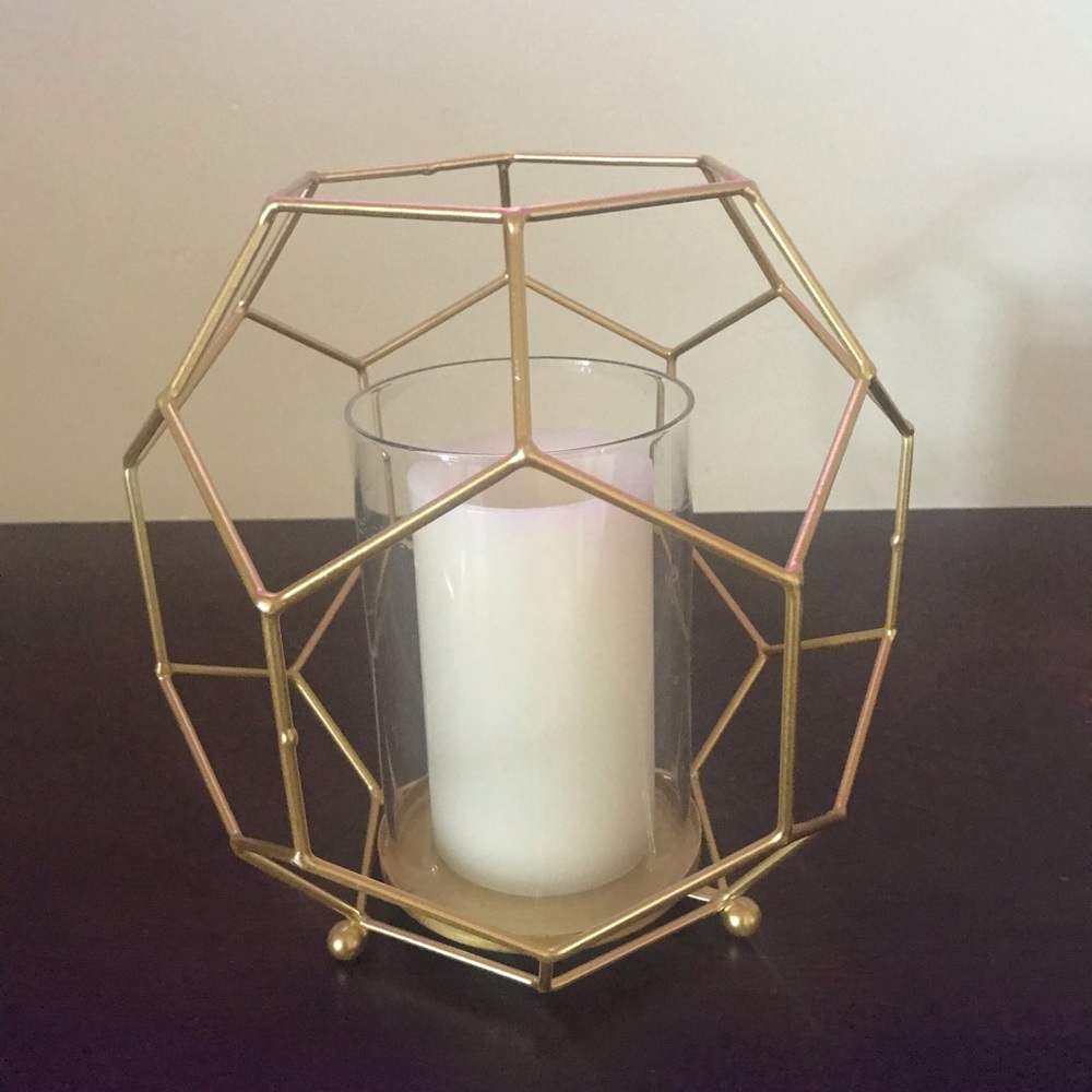 Metal and glass Candle holder